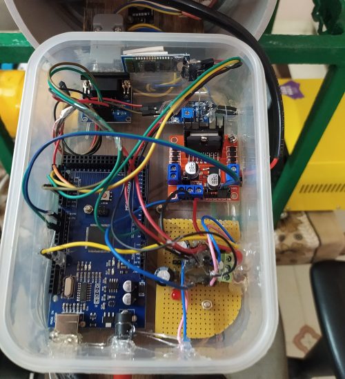 Arduino ATmega 2560 with L298N Motor Driver and HC-05 Bluetooth Module